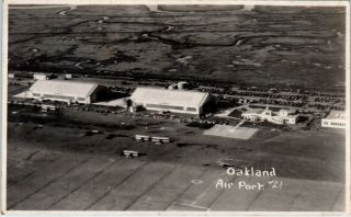 Rppc Oakland,  Ca California Aerial Airport Alameda County C1930s Postcard