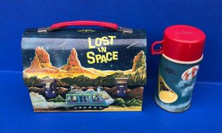 Stunning 1967 Lost In Space Metal Lunchbox & Thermos Wow