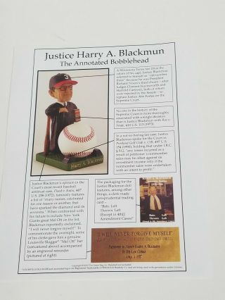 SCARCE SUPREME COURT JUSTICE HARRY A.  BLACKMUN BOBBLEHEAD GREEN BAG 2
