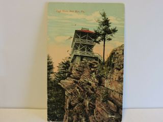 1913 High Rock Pen Mar Pa Rock Tower Postcard 70 - 133 Posted