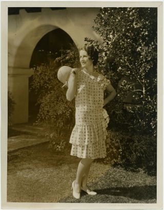 Norma Shearer Breezy Stylish Outdoors Fashion Photograph Vintage Large 1920s