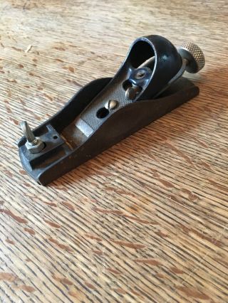 Vintage Stanley No.  60 - 1/2 Low Angle Block Plane With Blade Made In Usa
