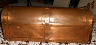 Craftsman Design Style Handmade Antique Copper Mailbox Post Mounted 2
