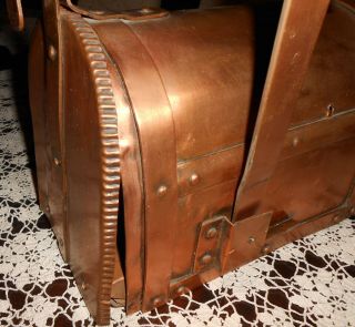 Craftsman Design Style Handmade Antique Copper Mailbox Post Mounted 7