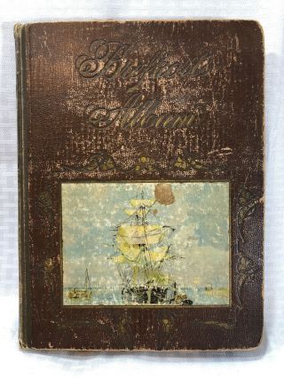 Vintage Photo Album Full Of Early 1900’s Post Cards