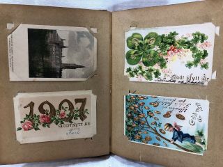 Vintage Photo Album Full Of Early 1900’s Post Cards 4