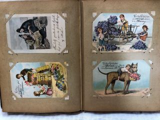 Vintage Photo Album Full Of Early 1900’s Post Cards 6