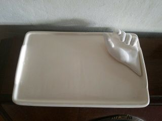 Vintage Shafford Japan Helping Hands White Ceramic Tray