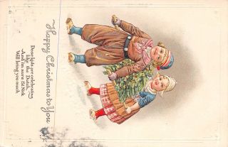 C20 - 4830,  Christmas Greetings,  Dutch Children.