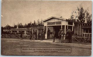 Camp Merritt Jersey Postcard Merritt Hall,  The Enlisted Men 