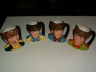 Limited Edition Royal Doulton Beatles Mugs Toby Jugs Sgt Pepper Cond.