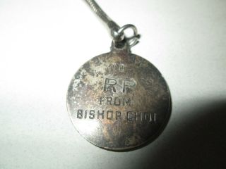 Vintage Keychain Keyring SAINT CHRISTOPHER PROTECT US Bishop Choi 2