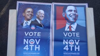 President Barack Obama & Biden Campaign Poster Print 2008 24 X 15”