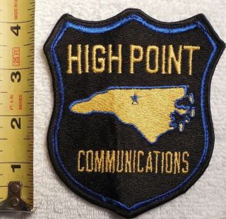 High Point North Carolina Communications Patch (highway Patrol,  Fire,  Police)