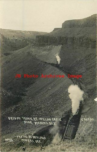 Or,  Madras,  Oregon,  Rppc,  Willow Creek,  Oregon Trunk Railway,  Hedlund Photo No 151