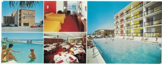 Vintage Postcard " Sea Port Motor Inn " Myrtle Beach,  S.  C.
