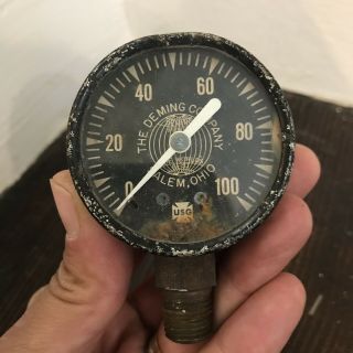 Tiny Vtg Us Gauge The Deming Co Steampunk Industrial