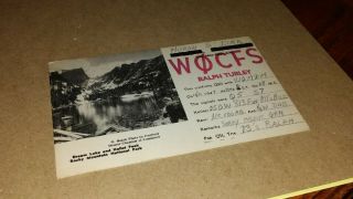 Unusual Rocky Mountain National Park Postcard - - Ham Radio Operator