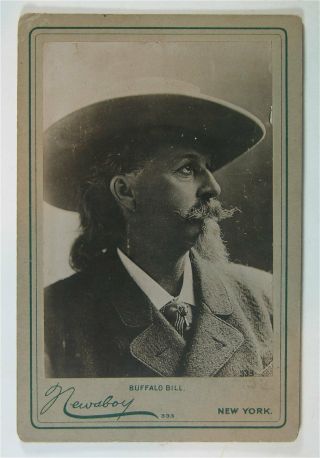 1892 William F.  Buffalo Bill Cody Newsboy Cabinet Card Photo - Wild West Showman
