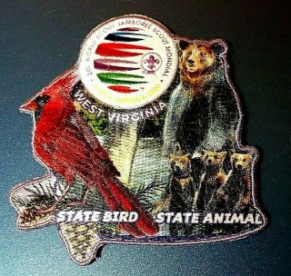 Rarest 24th 2019 World Scout Jamboree North America Patch Badge Wv Cardinal Bear