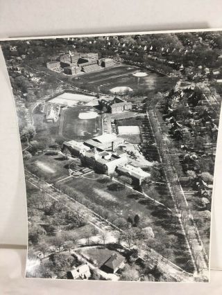 Vintage Shaker Heights High School Baseball Football Field Aerial Photograph B
