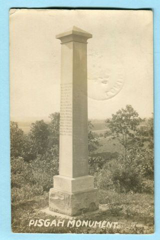 1909 Mount Pisgah Monument Mormon Memorial Thayer Ia Rppc Real Photo