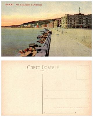 Italy Postcard Napoli - Naples,  Via Caracciolo E Posillipo (a11)