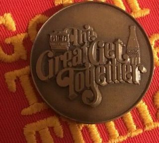 Coca Cola Employee Bronze Bar Coin Token Medal Medallion The Great Get Together