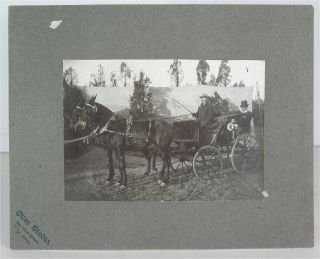 1910s Buffalo Bills Wild West Cabinet Card Photo Of Bill Cody Driving A Carriage