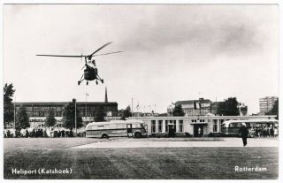 Postcard Sabena Rotterdam Heliport Sikorsky Helicopter Aviation Airport