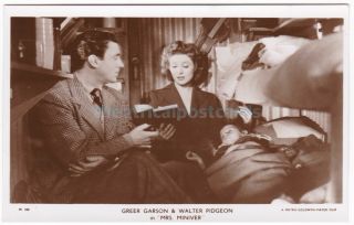 Actor Walter Pidgeon And Actress Greer Garson In Mrs Miniver.  Picturegoer