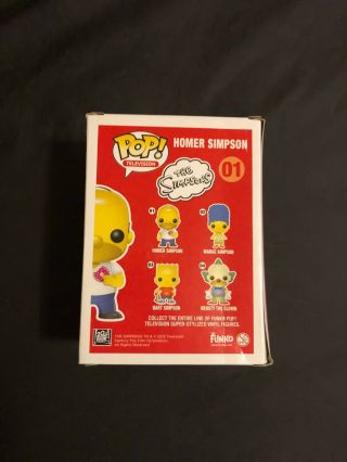 Funko Pop Television Homer Simpson 01 Still in orig.  box - The Simpsons 5