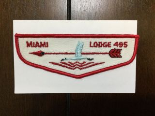 Miami Oa Lodge 495 Old First Flap Patch