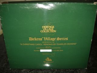 Dept.  56 A CHRISTMAS CAROL READING BY CHARLES DICKENS ' LTD.  ED 00963 58404 2