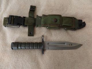 M9 Buck,  1991 Usmc Bayonet With Scabbard.  Not Phrobis