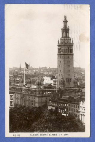 Ny City,  Ny,  Madison Square Garden,  Rppc Real Photo Bromide Paper Postcard 1910