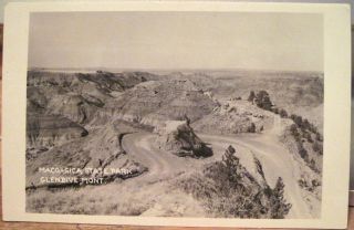 Montana Rppc Glendive Maco - Sica Makoshika State Park Winding Road Photo Postcard