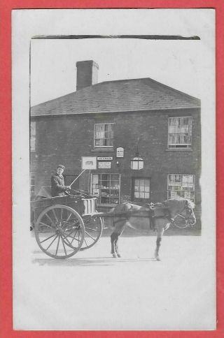 Yattendon Post Office & Shop,  Nr.  Newbury & Thatcham,  Pony & Trap,  1907,  Rp.