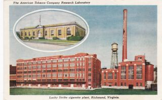 Richmond,  Virgnia,  40s - 60s; The American Tobacco Company Research Laboratory