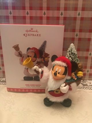 Hallmark Mickey Mouse Here Comes Santa 2017 Disney Christmas Keepsake Ornaments