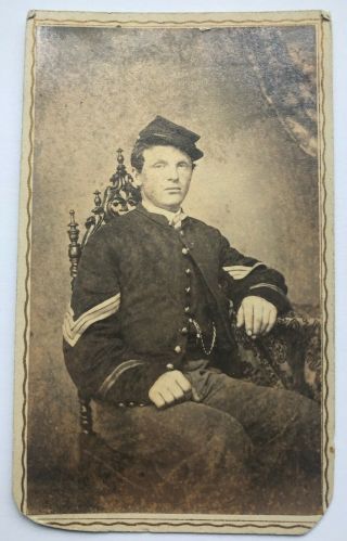 Civil War Union Officer Photograph Cdv M.  B Yarnall Phoenixville Philade