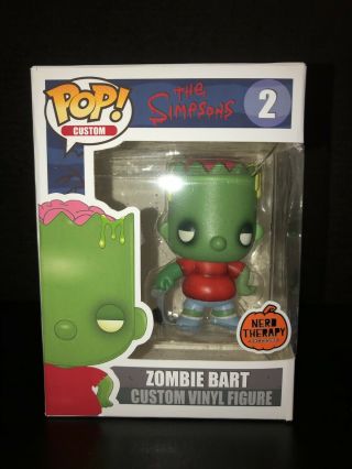 Funko Pop Zombie Bart 2 The Simpsons One Of A Kind Rare Grail