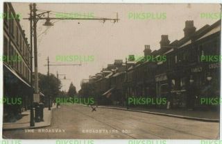 Postcard The Broadway Broadstairs Kent Note Tram Pole West Real Photo 1915