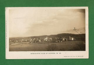 Aurora,  Preston County,  Wv,  Real Photo Post Card Town View July 25,  1910
