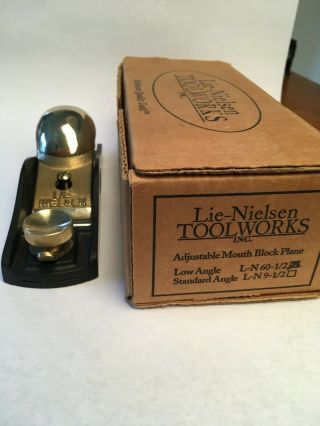 Lie - Nielsen No.  60 - 1/2 Adjustable Mouth Block Plane With Box