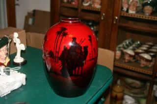 Royal Doulton Flambe Vase Desert Scene 7139