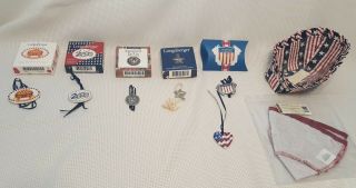 Longaberger All - American,  Inaugural,  Patriotic Accessories - - Liners & Tie - Ons