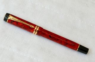 Parker Duofold International Roller Ball Pen - Jasper Red - Made In Uk