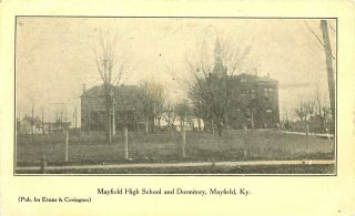 High School & Dormitory 1912,  Mayfield,  Kentucky,  Vintage Postcard