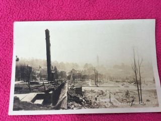 Real Photo Postcard California Berkeley Fire North Campus 1923 Hills Disaster
